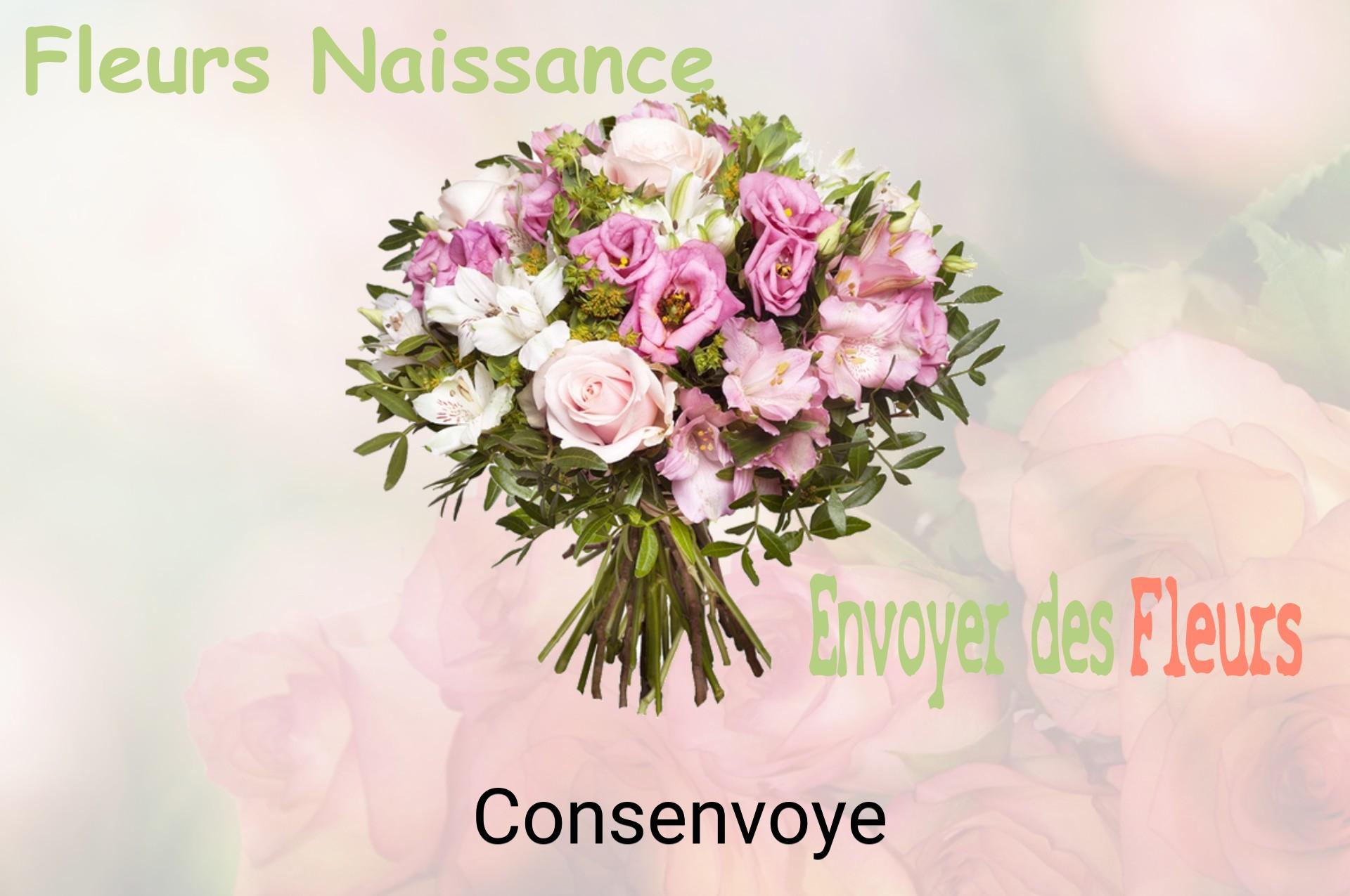 Bouquet de fleurs de naissance livré à Consenvoye