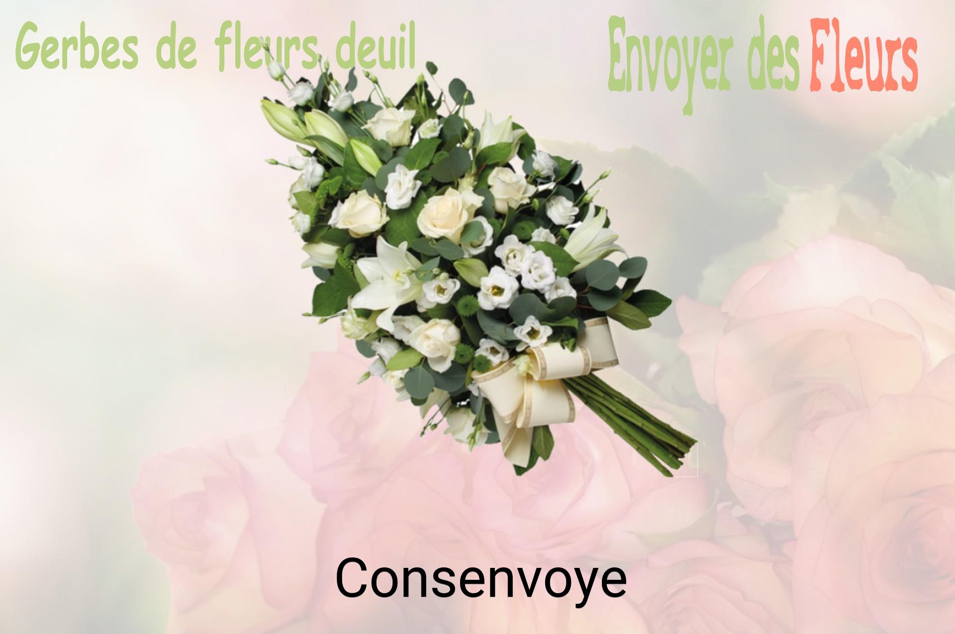 Gerbe de fleurs de deuil livrée à Consenvoye